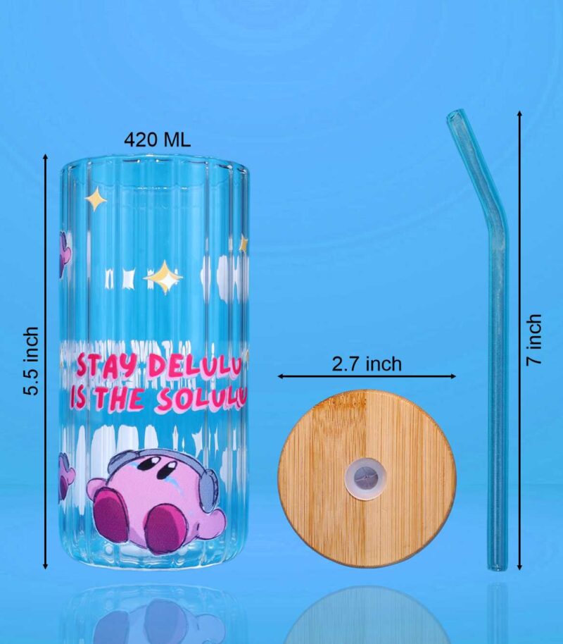 Stay Delulu Glass Tumbler - Image 4